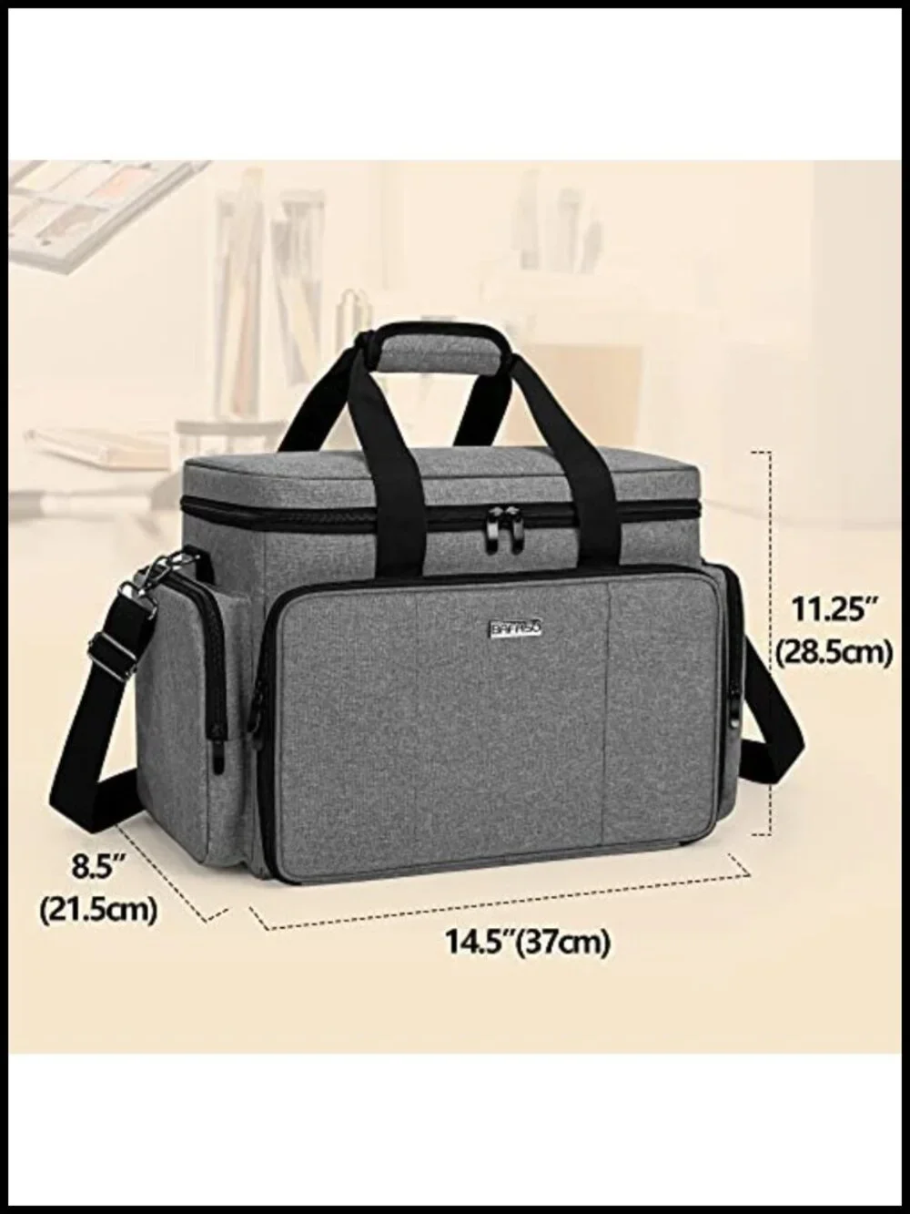 Large Travel Makeup Bag with Removable Dividers, Nylon Cosmetic Case